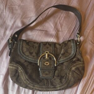 Vintage Brown Coach Women's Shoulder Bag